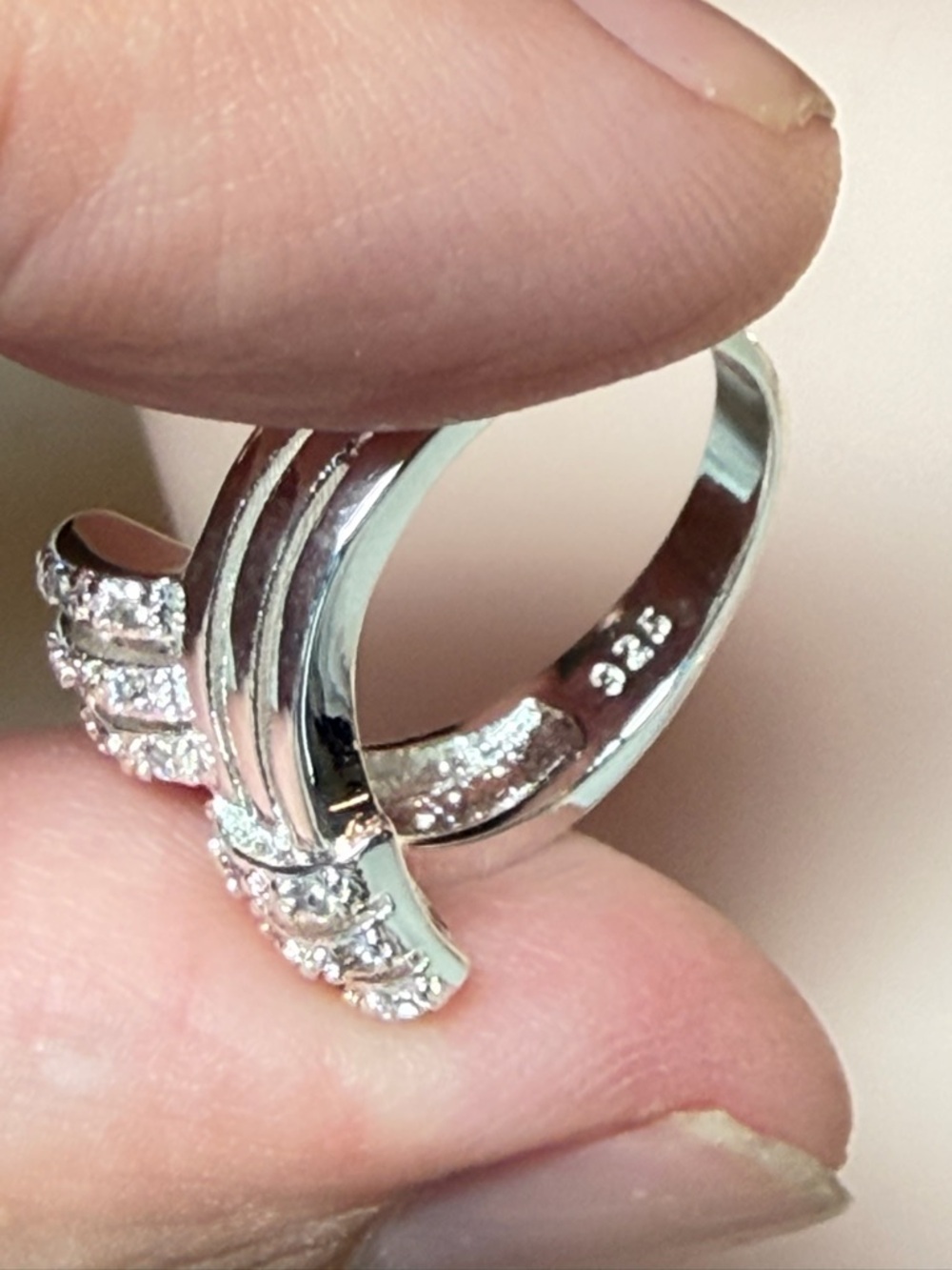 S925 Silver Vintage Zircon Crystal Ring. - Picture 4 of 8